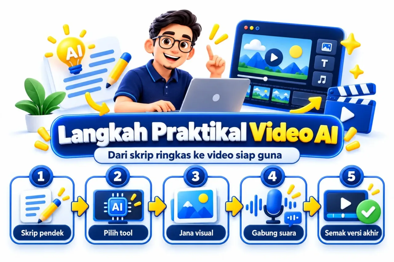 Aliran kerja praktikal menghasilkan, menyemak dan menyunting video AI