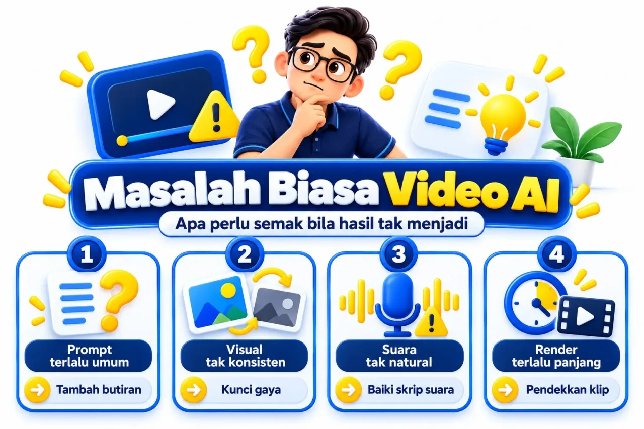 Masalah biasa menghasilkan video AI dan cara menyemak hasil
