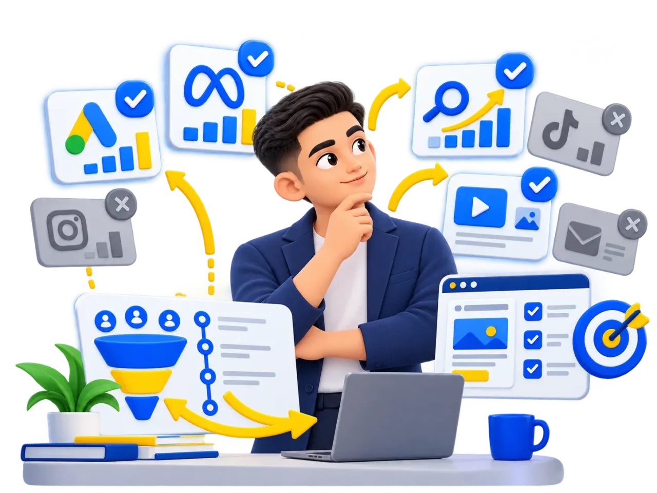 The TRIO memilih channel digital marketing yang sesuai berdasarkan objektif dan customer journey